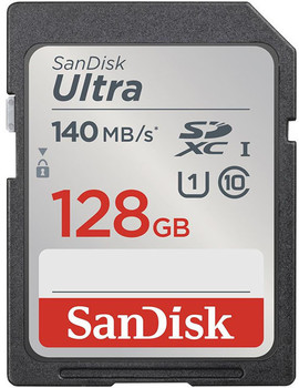 SANDISK Ultra 128GB SDXC Memory Card 140MB/s