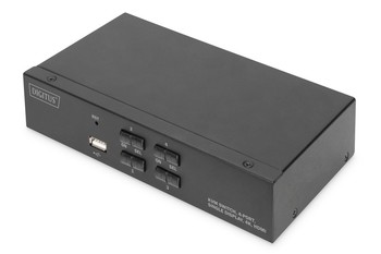 DIGITUS KVM Switch 2x1 HDMI 4-Port Single Display 4K/30Hz FreeSync