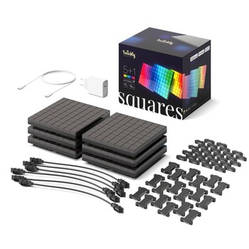 Twinkly|Squares Smart LED Panels Starter Kit (6 panels)|RGB &ndash; 16M+ colors