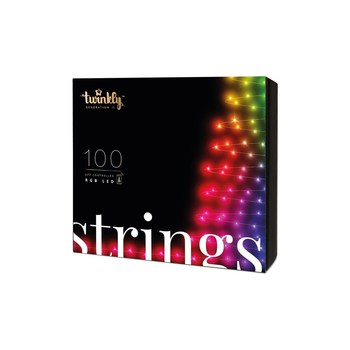 Twinkly|Strings Smart LED Lights 100 RGB (Multicolor), 8m, Black wire|RGB &ndash; 16M+ colors