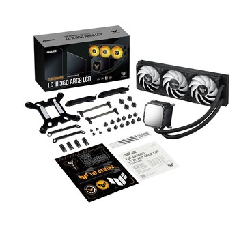 ASUS TUF Gaming LC III 360 ARGB LCD Procesorius Universalusis skystinis au&scaron;intuvas 12 cm Juoda 1 vnt