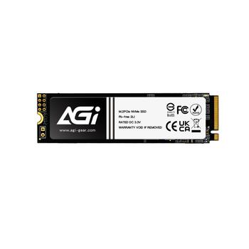 AGI SSD AI298 512GB M.2 PCIe NVMe SSD | Read speed 3000 MB/s | Write speed 1400 MB/s