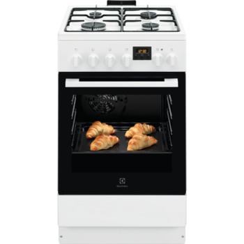 Electrolux 500 Series, 57 L, plotis 50 cm, balta - Viryklė