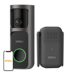 Vaizdo durų skambutis - IMOU 3-Pack Bevielis vaizdo skambutis 4 MP, 360° vaizdas, 5000 mAh baterija, balta